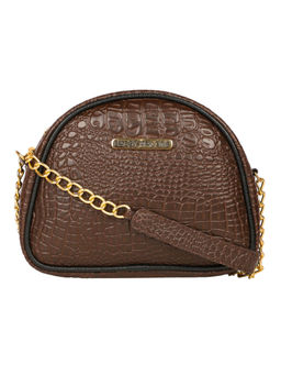 Bagsy Malone - Croco Brown Stylish Sling Bag