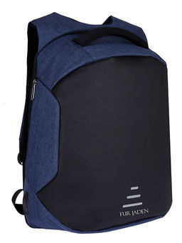 FUR JADEN - Navy Blue 20L Anti Theft Bag 15.6 Inch Laptop Backpack with USB Charging Port