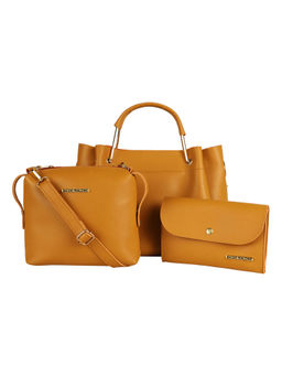 Bagsy Malone - Women's Walnut Brown Combo Tote Bag (Set of 3)