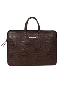 Bagsy Malone - Vegan Leather Crocodile Print Unisex Laptop Bag