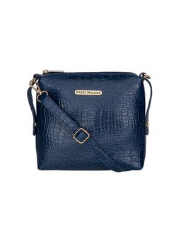 Bagsy Malone - Blue Iconic Crocodile Print Sling Bag