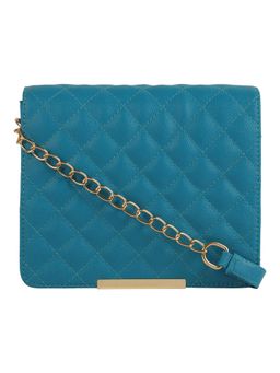 Bagsy Malone - Quilted Embroidery Sling Bag With Chain Strap