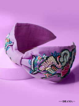 Hair Drama Co. - Not A Black Swan Knotted Headband - Lilac