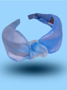 Hair Drama Co. - Organza Knotted Headband - Blue Shaded