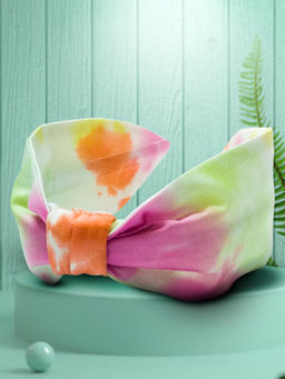 Hair Drama Co. - Tie & Dye Knotted Headband - Orange