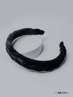 Hair Drama Co. - Velvet Braided Headband - Black
