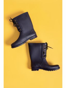 Twenty Dresses by Nykaa Fashion - Blue Solid Above Ankle Length Gum Boots