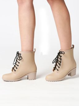 Twenty Dresses by Nykaa Fashion - Beige With An Edge Rainwear Boots