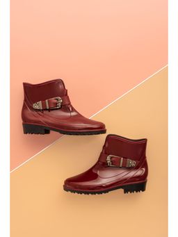 Twenty Dresses by Nykaa Fashion - Maroon Got Eyes On You Rainwear Boots