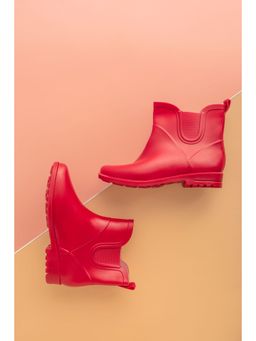 Twenty Dresses by Nykaa Fashion - Red Your Chic Side Rainwear Boots