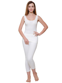 Bodycare - Women Off White Solid Thermal Top Off White