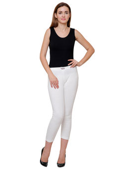 Bodycare - Off White Solid Women Thermal Lower Off White