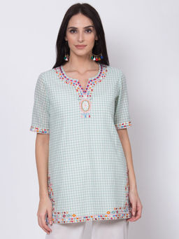 Biba - Green Checkered Tunic