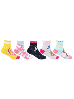 Bonjour - Barbie Kids Anklet Socks for Girls By Bonjour -Pack Of 5