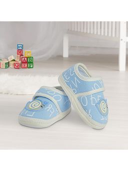 Baby Moo - Happy Snail Blue Booties