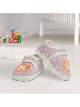 Baby Moo - Happy Snail Mauve Booties