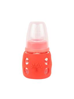 Baby Moo - Good Grip Orangish Red 60 ml Glass Feeding Bottle