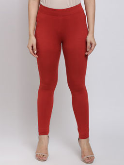 Biba - Red Solid Leggings