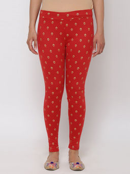 Biba - Red Printed Leggings