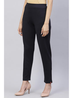 Biba - Navy Straight Poly Viscose Leggings