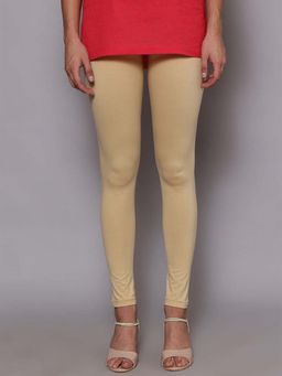 Biba - Beige Straight Cotton Lycra Anklets