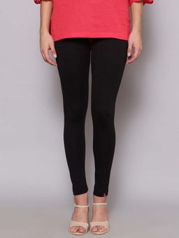 Biba - Black Straight Cotton Lycra Anklets