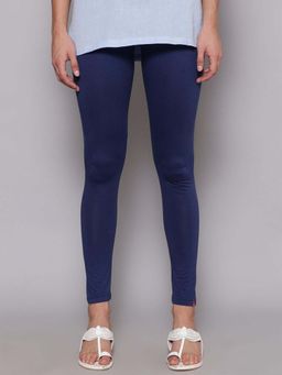 Biba - Navy Straight Cotton Lycra Anklets