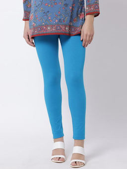 Biba - Deep Turquoise Cotton Lycra Leggings