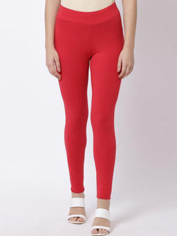 Biba - Maroon Cotton Lycra Leggings