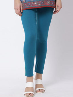 Biba - Teal Cotton Lycra Leggings