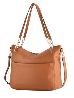 CARPISA - Large Leather Shopper Bag - Attilia Brown Handbags