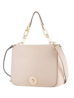 CARPISA - Medium Leather Flap Bag - Attilia Beige Handbags