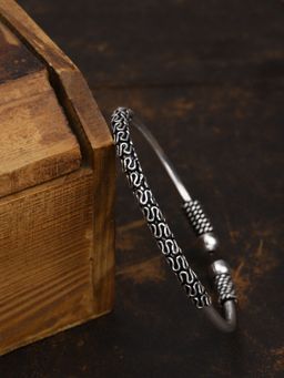 Priyaasi - Oxidized Silver-Plated Cuff Bracelet