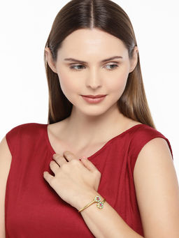Accessher - Gold Toned Plated Cuff Bracelet