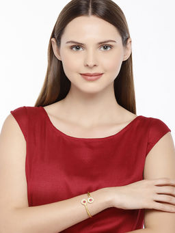 Accessher - Gold Toned Plated Cuff Bracelet