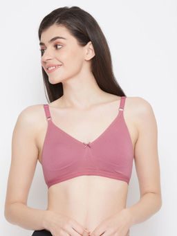 Clovia - Cotton Non Padded Non-Wired T-Shirt Bra - Pink