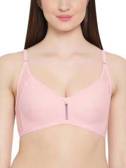 Clovia - Cotton Non-Padded Non-Wired T-Shirt Bra - Pink