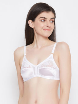 Clovia - Non-Padded Non-Wired Plus Size Bra - White