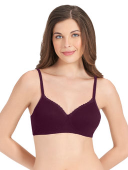 Amante - Cotton Casual Padded Non-Wired T-shirt Bra - Purple