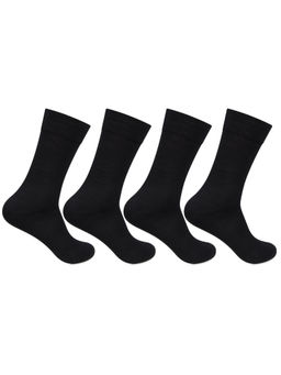 Bonjour - Black Solid Socks Set (Pack of 4)