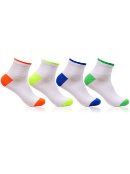 Bonjour - White Solid Socks Set (Pack of 4)