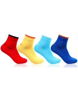 Bonjour - Multi-Color Solid Socks Set (Pack of 4)