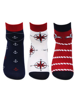 Bonjour - Men's Ankle Length Fashion Casual Socks (Pack of 3)