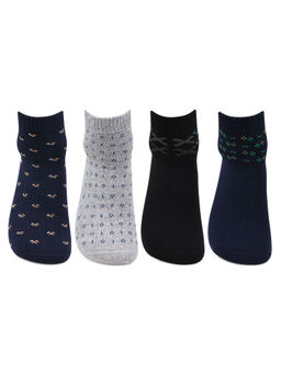 Bonjour - Men's Formal Ankle Length Business Office Socks (Pack of 4)