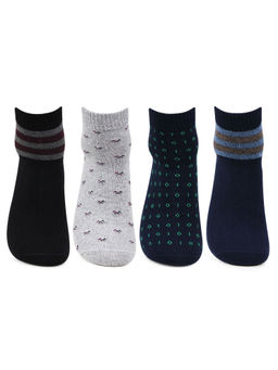 Bonjour - Men's Formal Ankle Length Business Office Socks (Pack of 4)