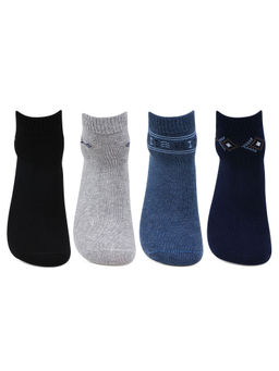 Bonjour - Men's Formal Ankle Length Business Office Socks (Pack of 4)