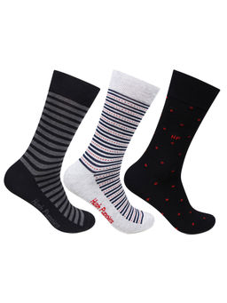 Bonjour - Hush Puppies Men's Multi-coloured Crew Socks (Pack of 3)
