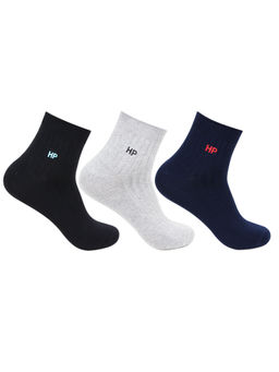 Bonjour - Hush Puppies Men's Cotton Ankle Rib Socks (Pack of 3)