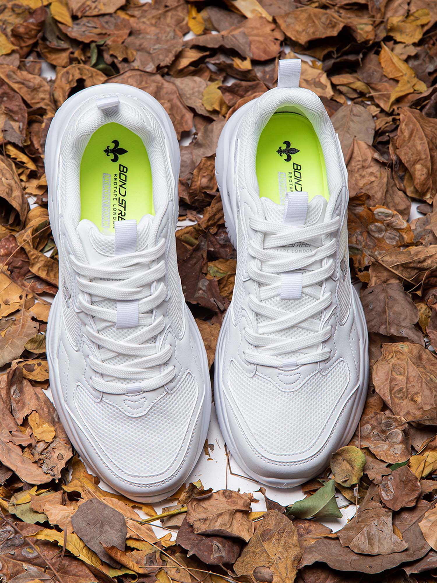 Red Tape Solid White Sneakers 