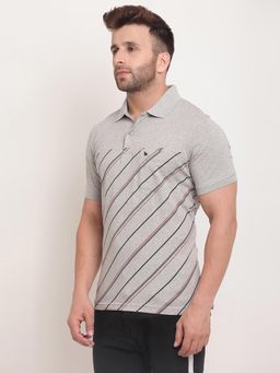 BULLMER - Grey Men Cotton Blend Round Neck Full Sleeve T-shirts